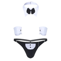 4Pcs Men's Sexy Tuxedo Maid Role Play Costume - Bara Bros