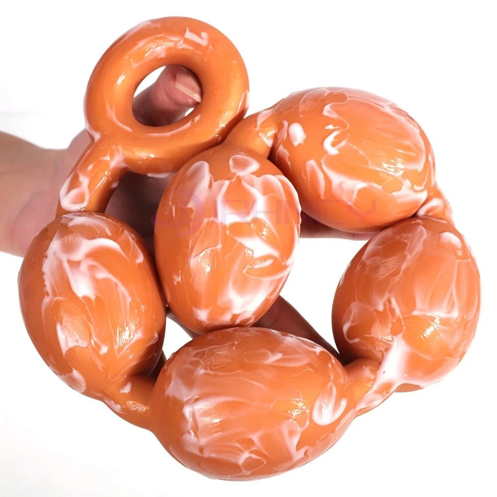 5 Egg Silicone Anal balls Sex Toy - Bara Bros