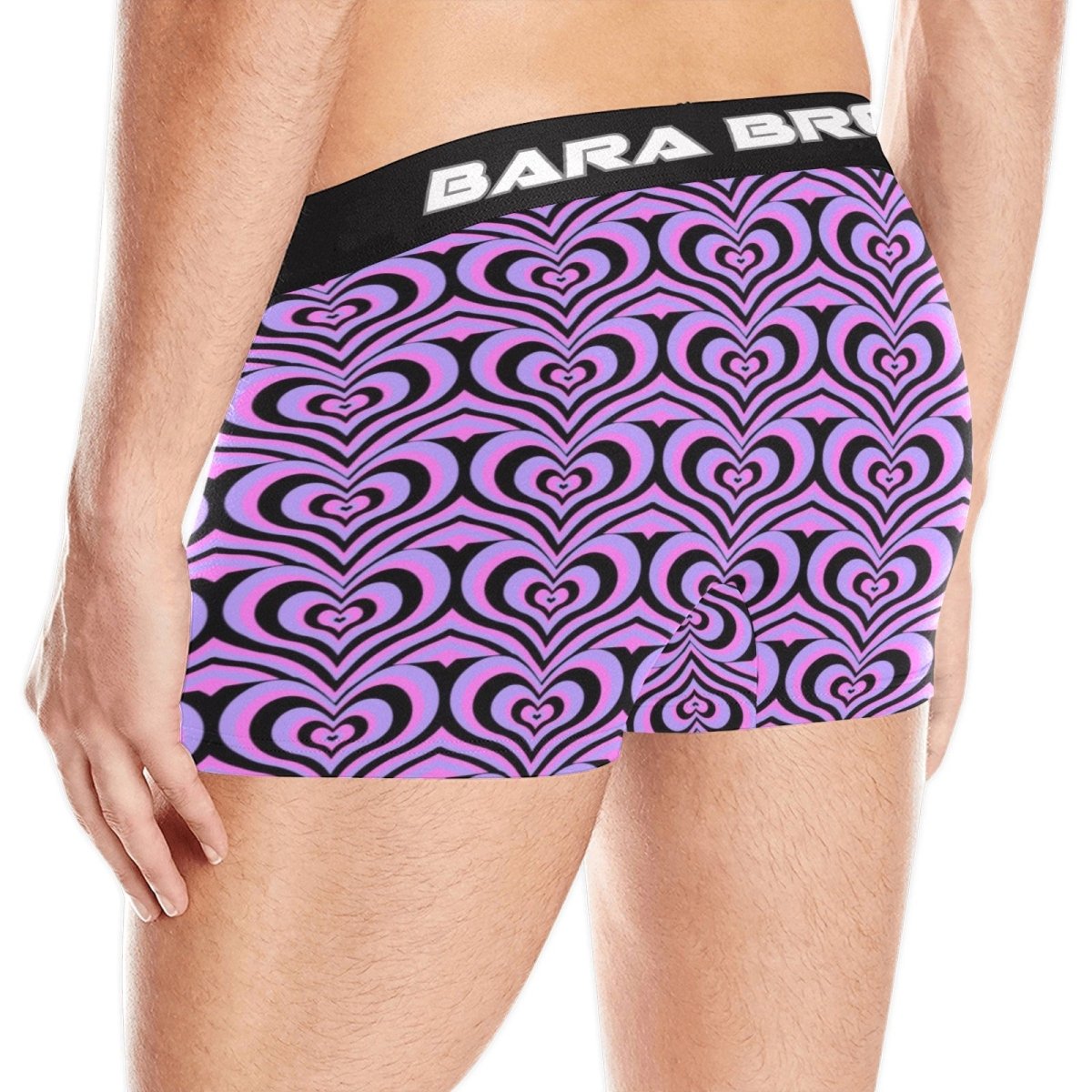 Abstract Heart Pattern Men's Boxer Briefs - Bara Bros