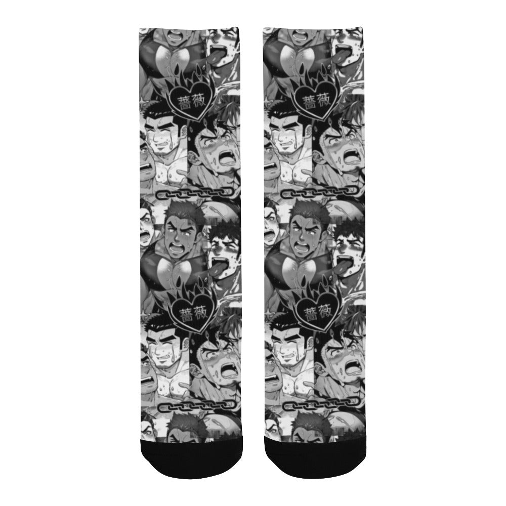 Anime Ahegao Bara Art Men's Socks - Bara Bros