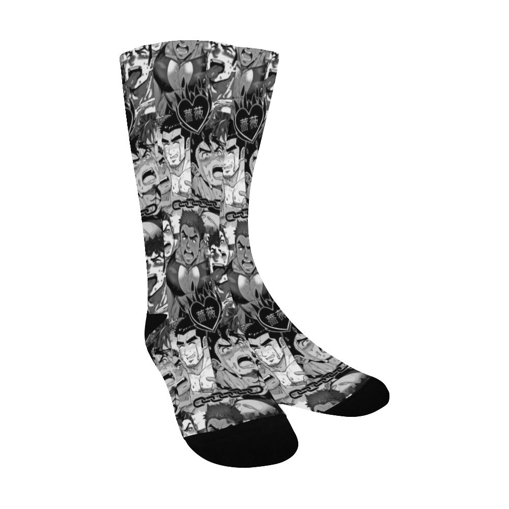 Anime Ahegao Bara Art Men's Socks - Bara Bros