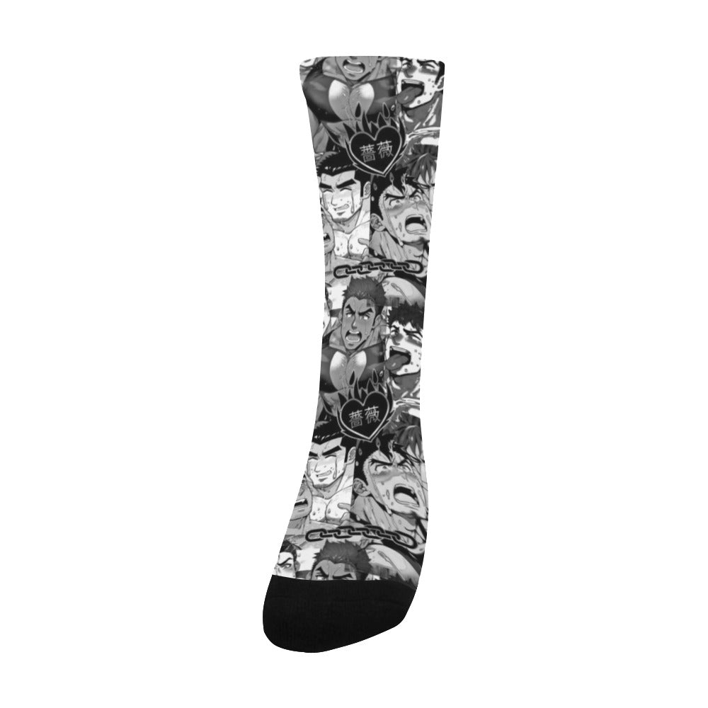 Anime Ahegao Bara Art Men's Socks - Bara Bros