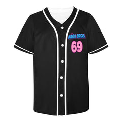 Bara Bros 69 Black Baseball Jersey for Men - Bara Bros