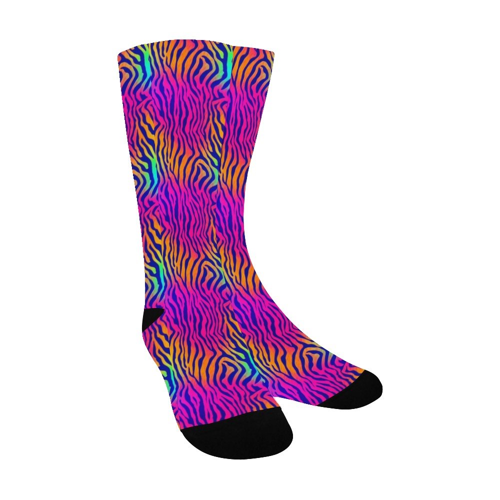 Bright Colorful Zebra Print Men's Socks - Bara Bros