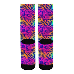 Bright Colorful Zebra Print Men's Socks - Bara Bros