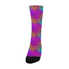 Bright Colorful Zebra Print Men's Socks - Bara Bros