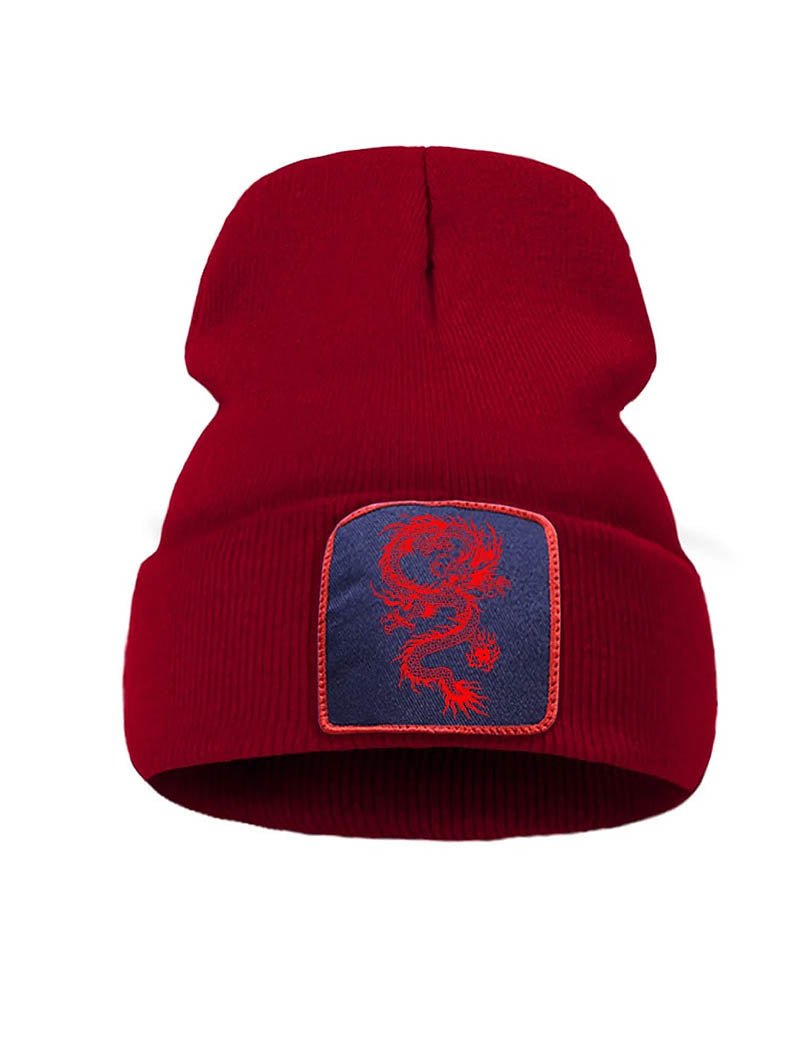 Embroidered Dragon Beanie - Bara Bros