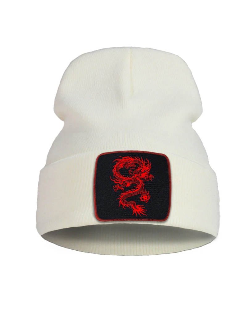 Embroidered Dragon Beanie - Bara Bros