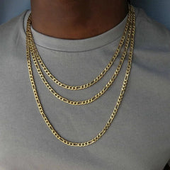 Figaro Chain Necklace, Stainless Steel Mens chain necklace - Bara Bros