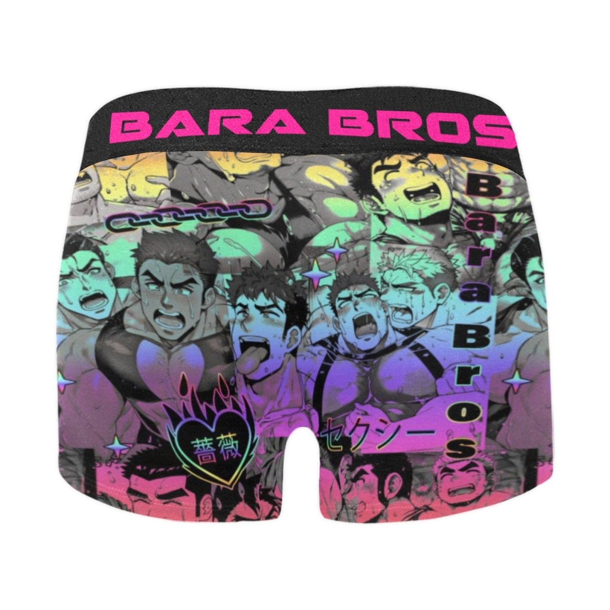 Gay Ahegao Rainbow Pride Party Men's Boxer Briefs - Bara Bros