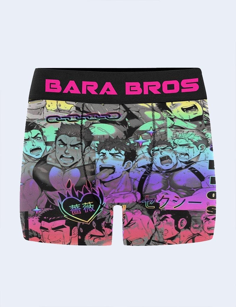 Gay Ahegao Rainbow Pride Party Men's Boxer Briefs - Bara Bros