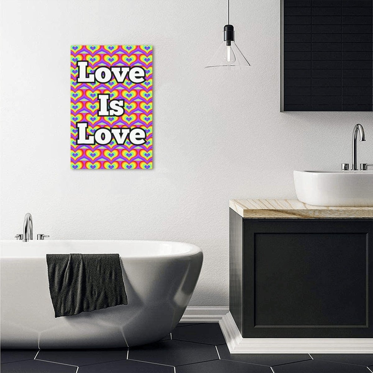 Love Is Love Pride Canvas Print 12"x18" - Bara Bros