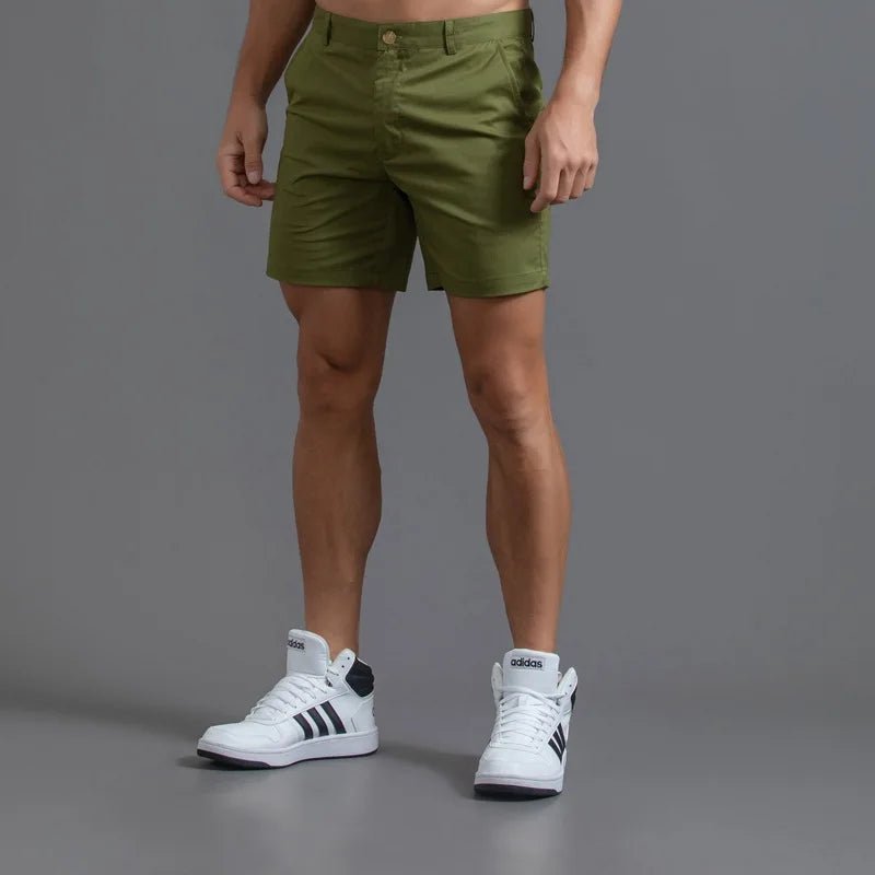 Men's Casual Cotton Straight Leg Shorts - Bara Bros