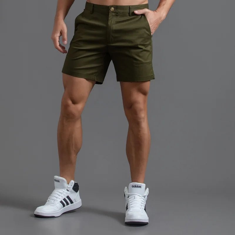 Men's Casual Cotton Straight Leg Shorts - Bara Bros