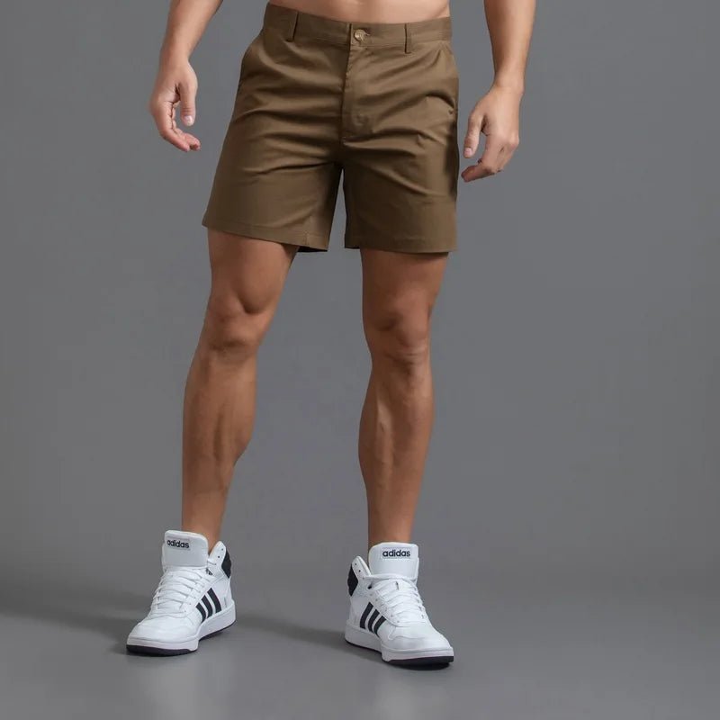 Men's Casual Cotton Straight Leg Shorts - Bara Bros