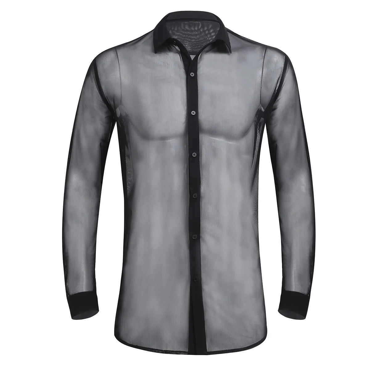 Men's Fashion See Through Mesh Clubwear Shirt - Bara Bros