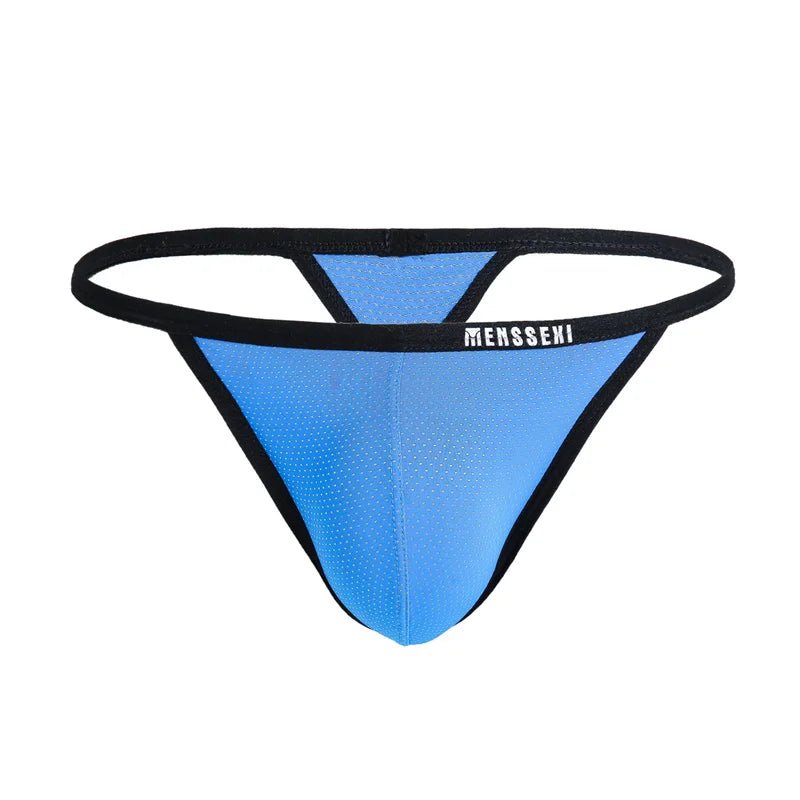 Men's Ice Silk Thong Underwear Sexy Low Waist G-String - Bara Bros