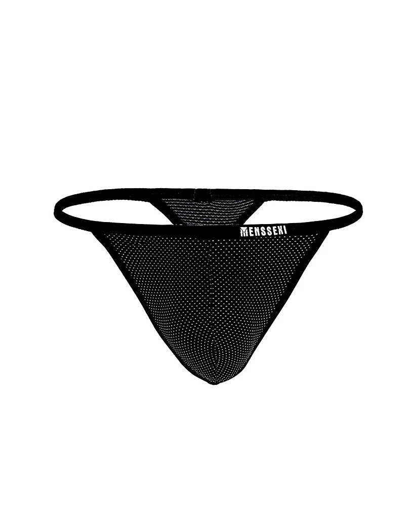 Men's Ice Silk Thong Underwear Sexy Low Waist G-String - Bara Bros