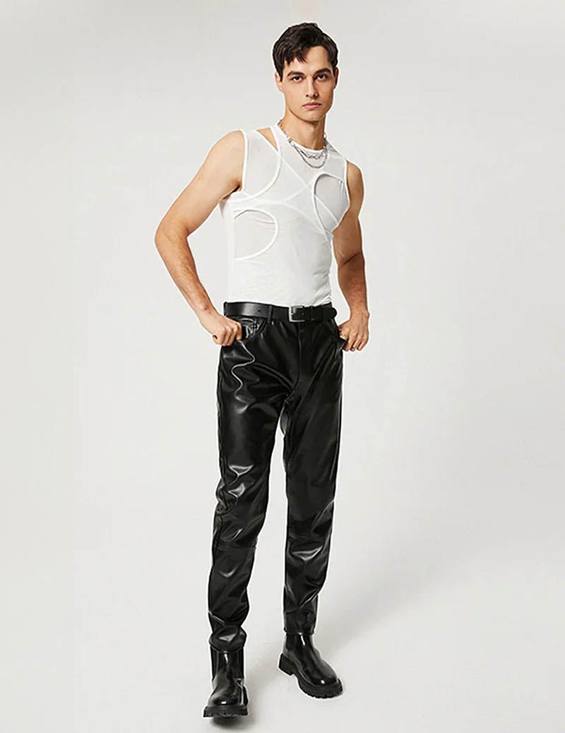 Men's See-through Mesh Vests Y2K Fashion Top - Bara Bros