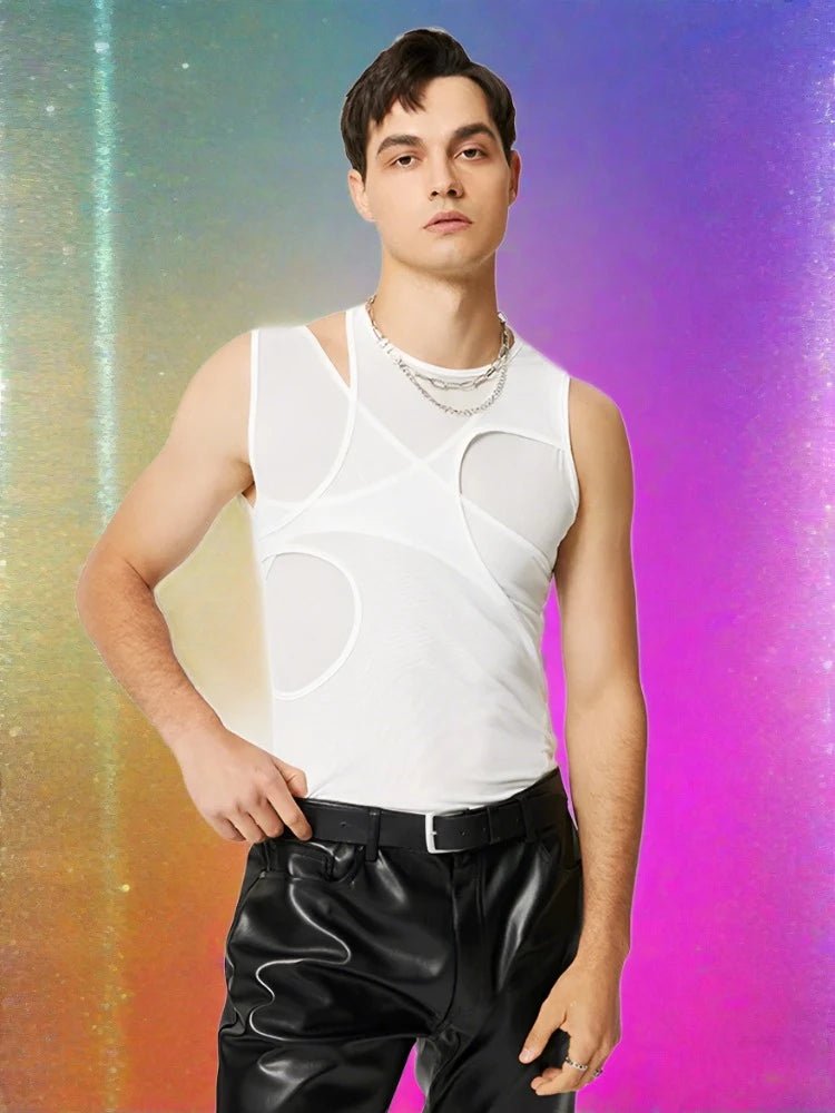 Men's See-through Mesh Vests Y2K Fashion Top - Bara Bros