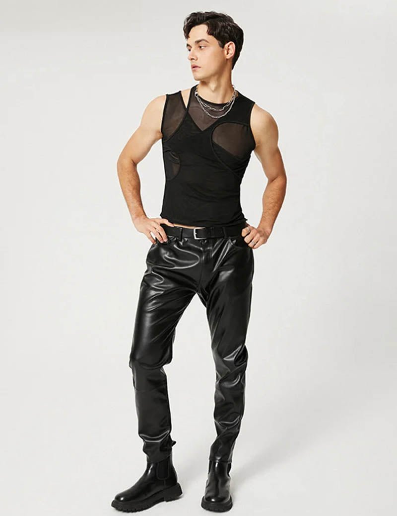 Men's See-through Mesh Vests Y2K Fashion Top - Bara Bros