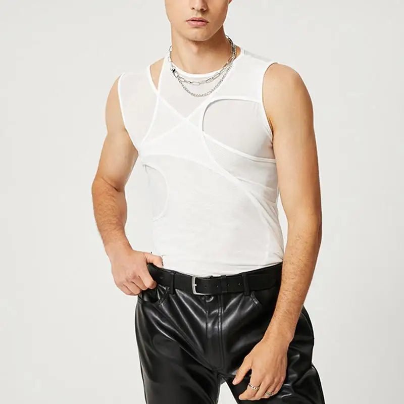 Men's See-through Mesh Vests Y2K Fashion Top - Bara Bros