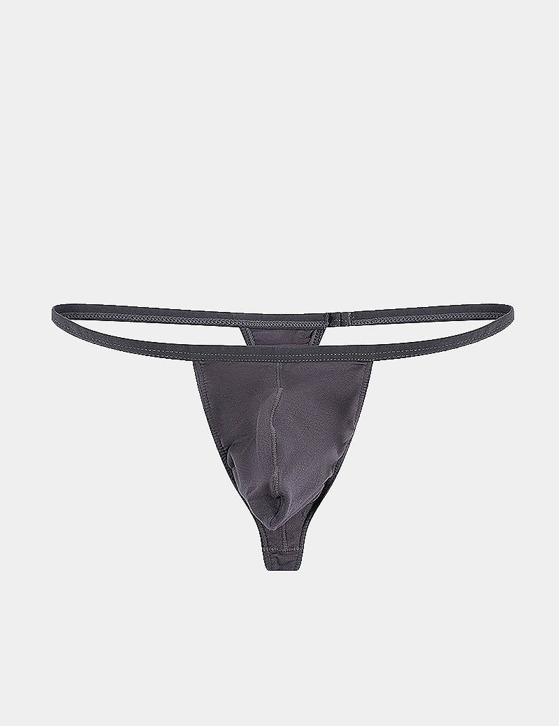 Men's Solid Low Waist G-String Underwear Mini Panties - Bara Bros