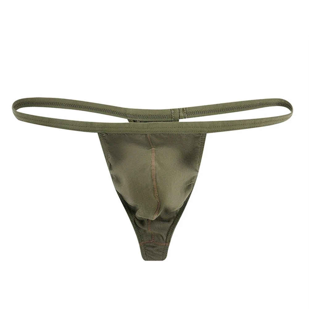 Men's Solid Low Waist G-String Underwear Mini Panties - Bara Bros