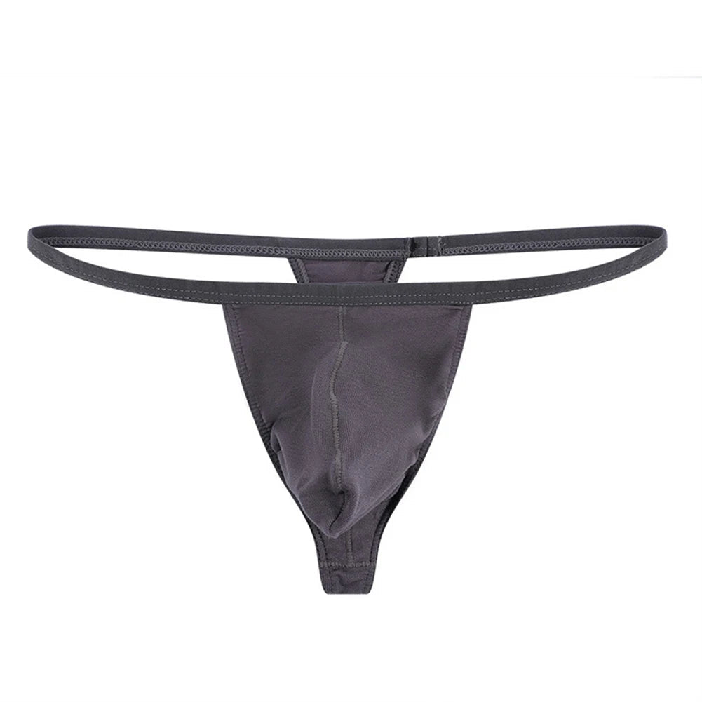 Men's Solid Low Waist G-String Underwear Mini Panties - Bara Bros