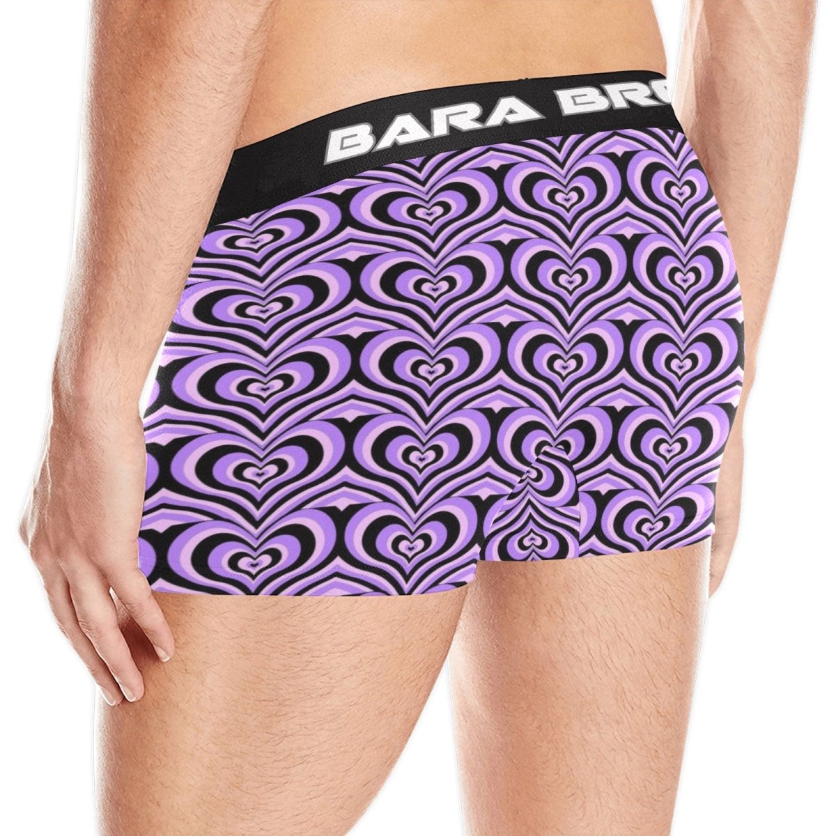 Mens Y2K Purple Heart Pattern Boxer Briefs - Bara Bros