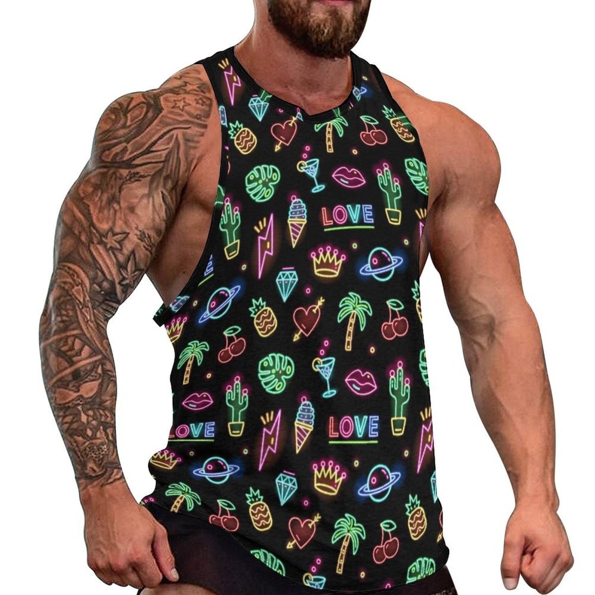 Neon Sign Mens Tank Top - Bara Bros