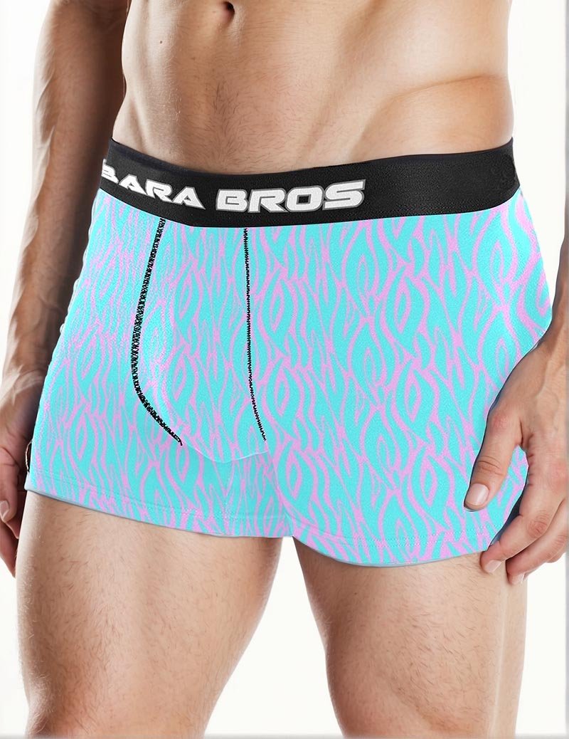 Pastel Contrast Tribal Stripe Men's Boxer Briefs - Bara Bros