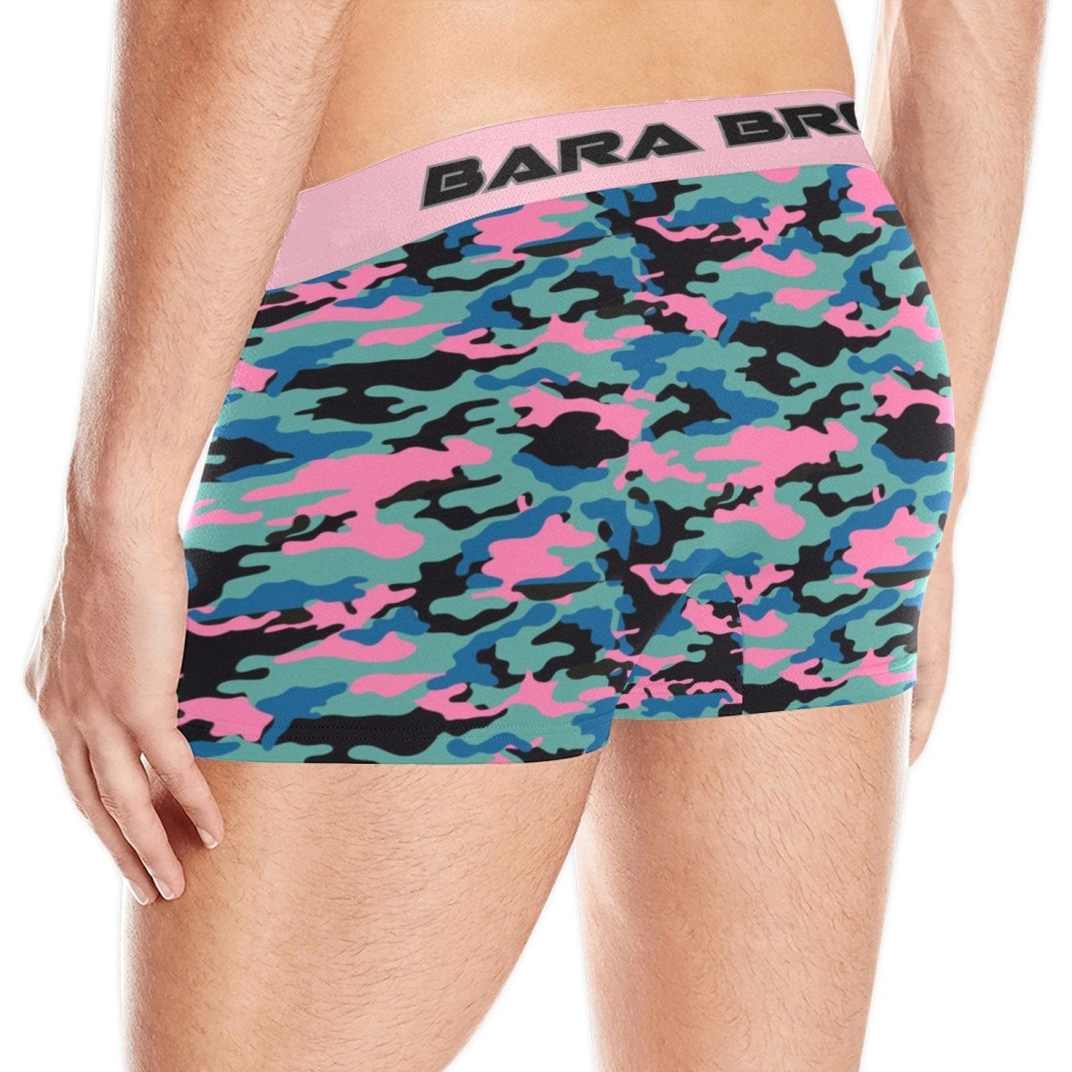 Pink And Blue Camouflage Men's Boxer Briefs - Bara Bros