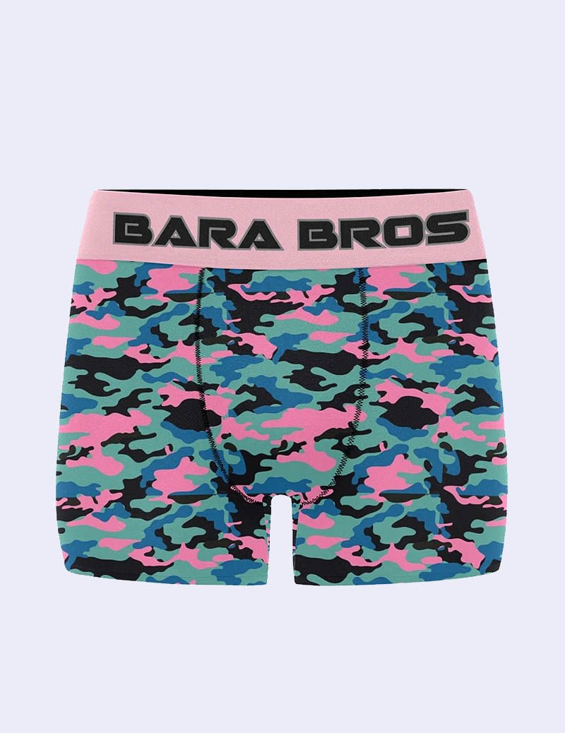 Pink And Blue Camouflage Men's Boxer Briefs - Bara Bros