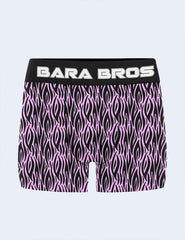 Retro Pink And Black Tribal Print Men's Boxer Briefs - Bara Bros