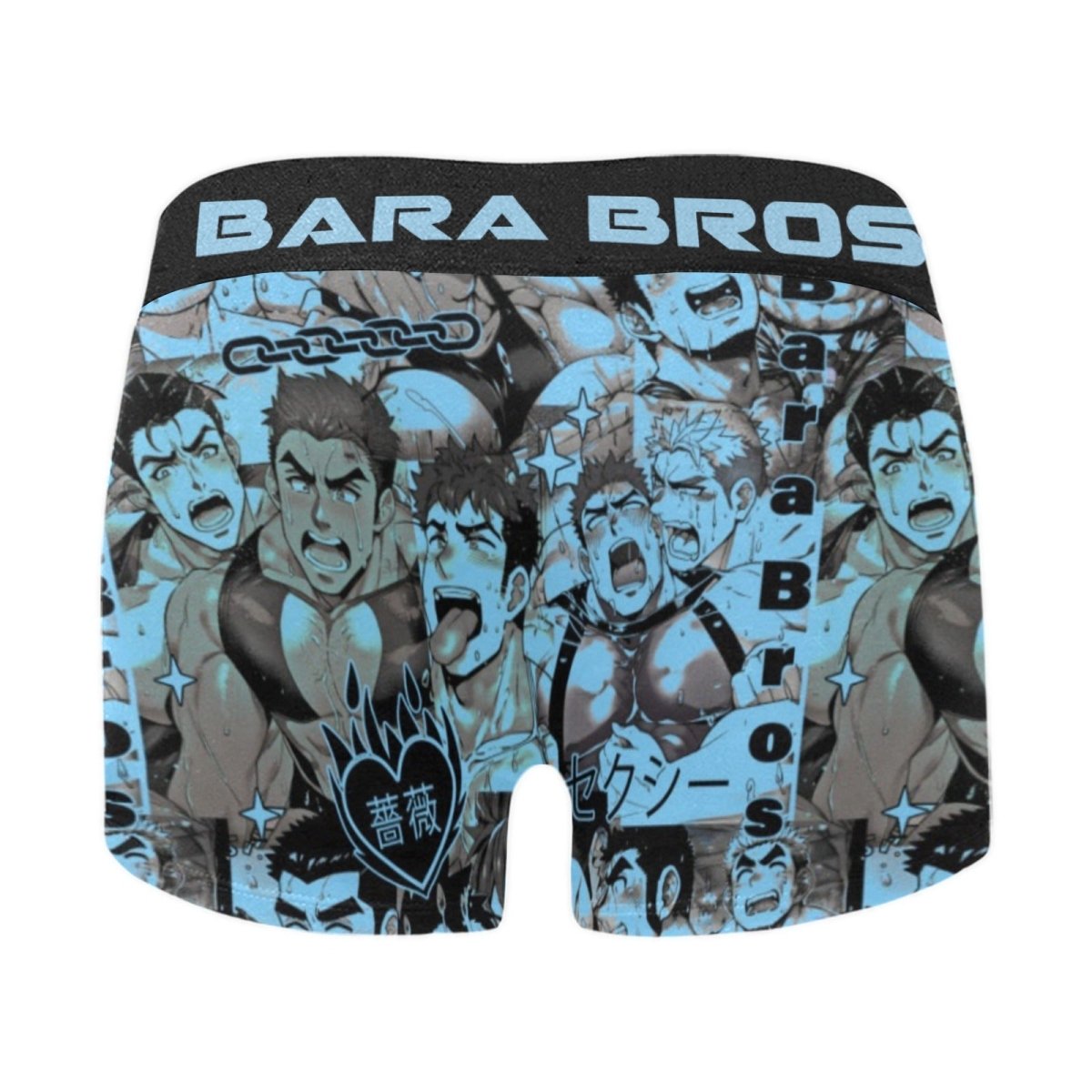 Sexy Gay Anime Blue Men's Boxer Briefs - Bara Bros