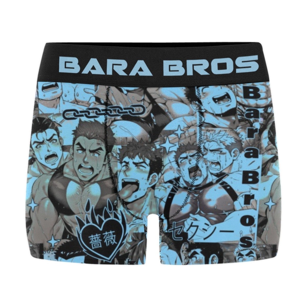 Sexy Gay Anime Blue Men's Boxer Briefs - Bara Bros