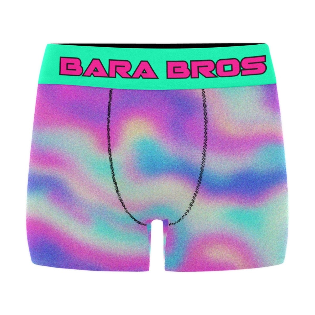 Trippy Colorful Waves Print Men's Boxer Briefs - Bara Bros