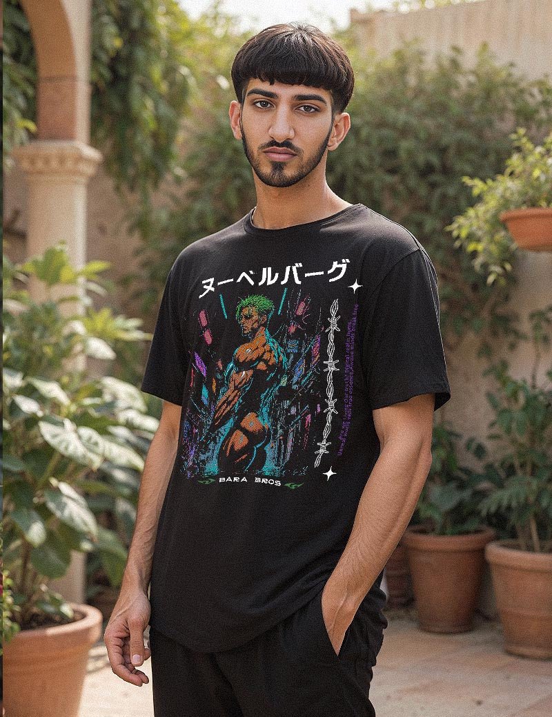 Y2k Zoro Retro Anime Men's T-Shirt - Bara Bros