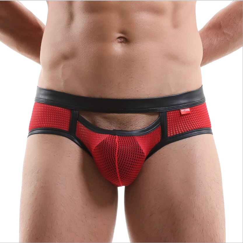 Color Red Guilty Pleasure Jockstrap Brief - Barabros