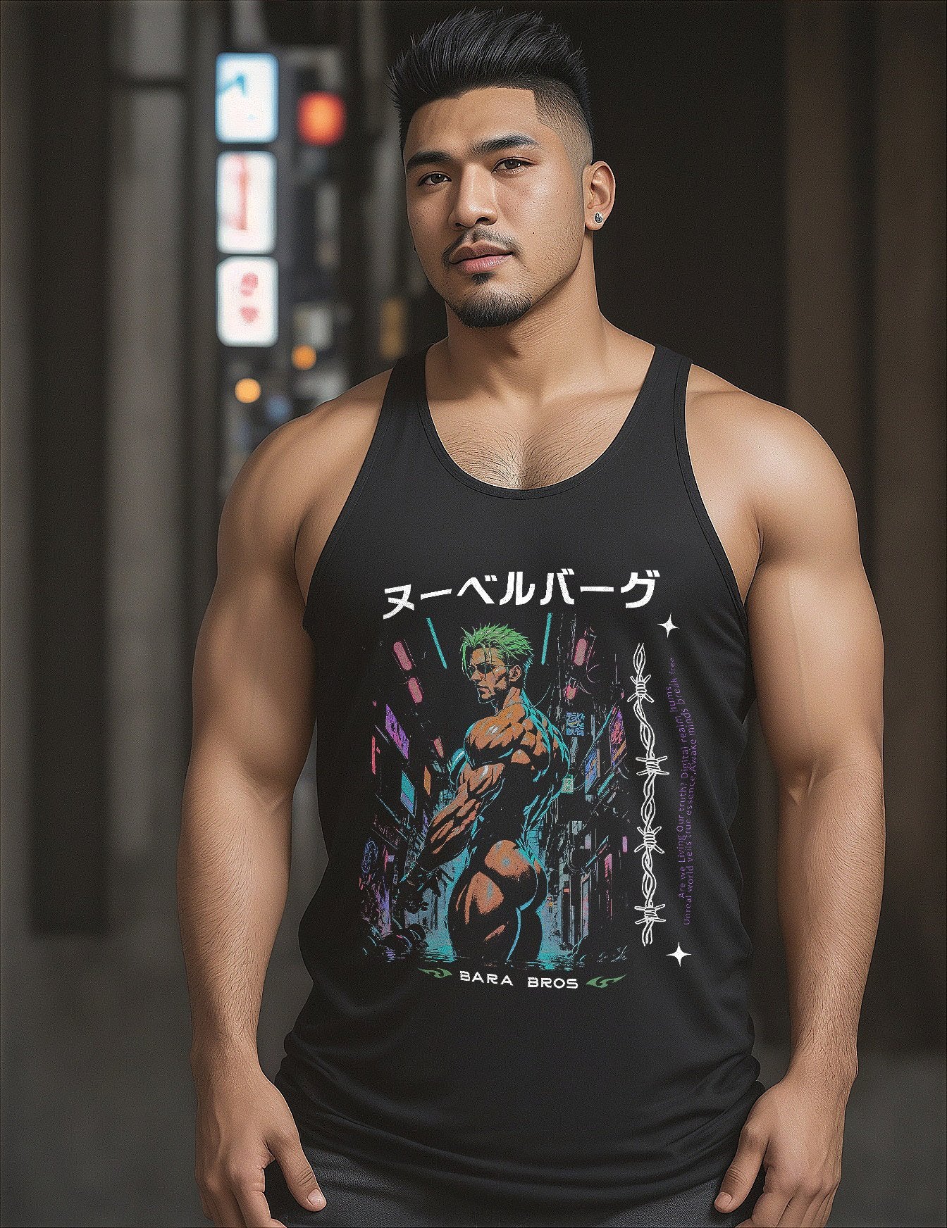 Action Bara Y2K Cyber World tank Men's Tank Top - Barabros