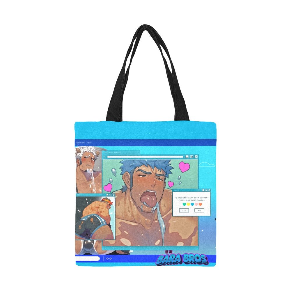 Aesthetic Webpunk Bara Art Website Canvas Tote Bag - Bara Bros