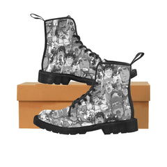 All Over Print Anime Ahegao Gay Bara Men Martin Boots - Barabros