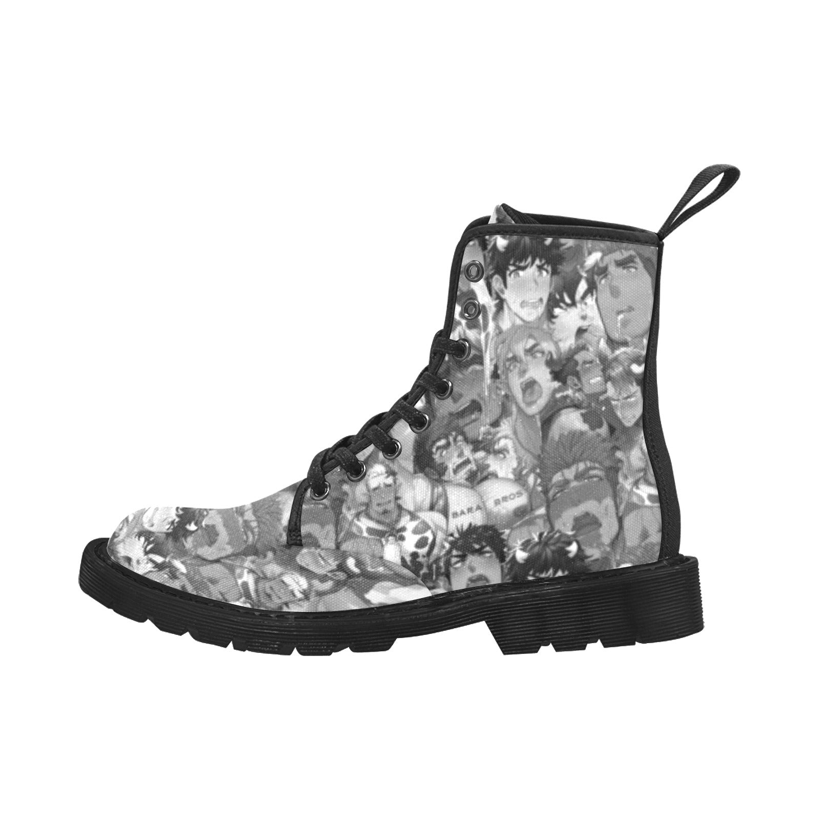 All Over Print Anime Ahegao Gay Bara Men Martin Boots - Barabros