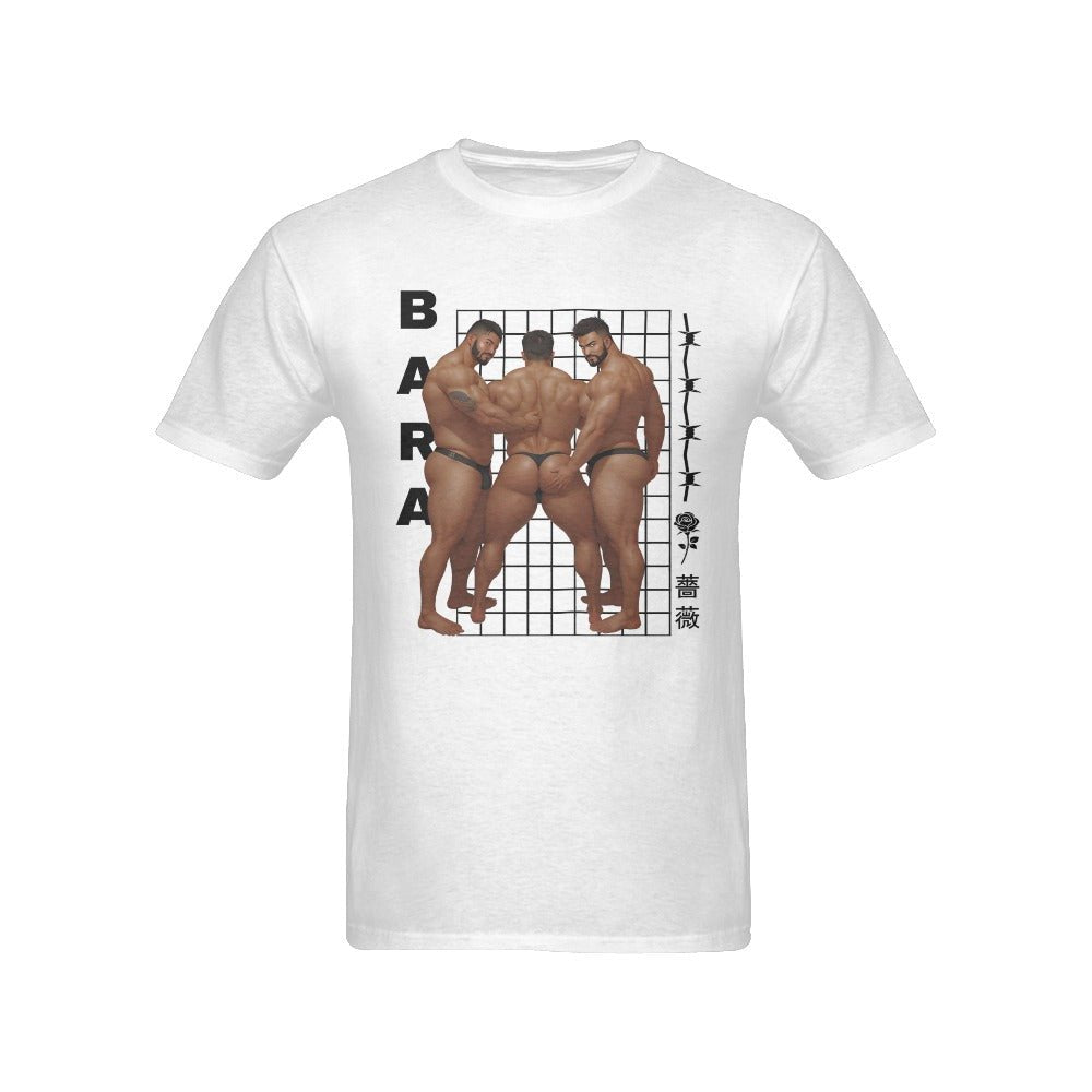 Bara Anime Grid Graphic Men's T-Shirt - Barabros