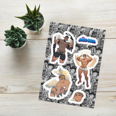 Bara Bro Angel Gay Sticker sheet - Bara art - Barabros