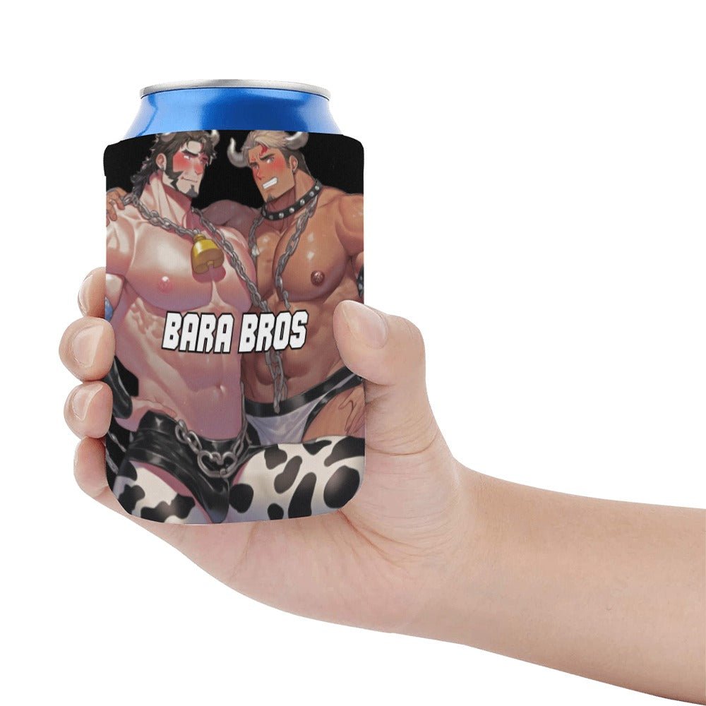 Bara Bros Cow Neoprene Can Cooler 4" x 2.7" dia. - Barabros