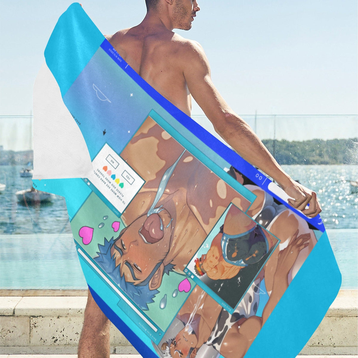 Bara Webpunk Website Beach Towel 32"x 71" - Barabros