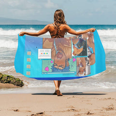 Bara Webpunk Website Beach Towel 32"x 71" - Barabros