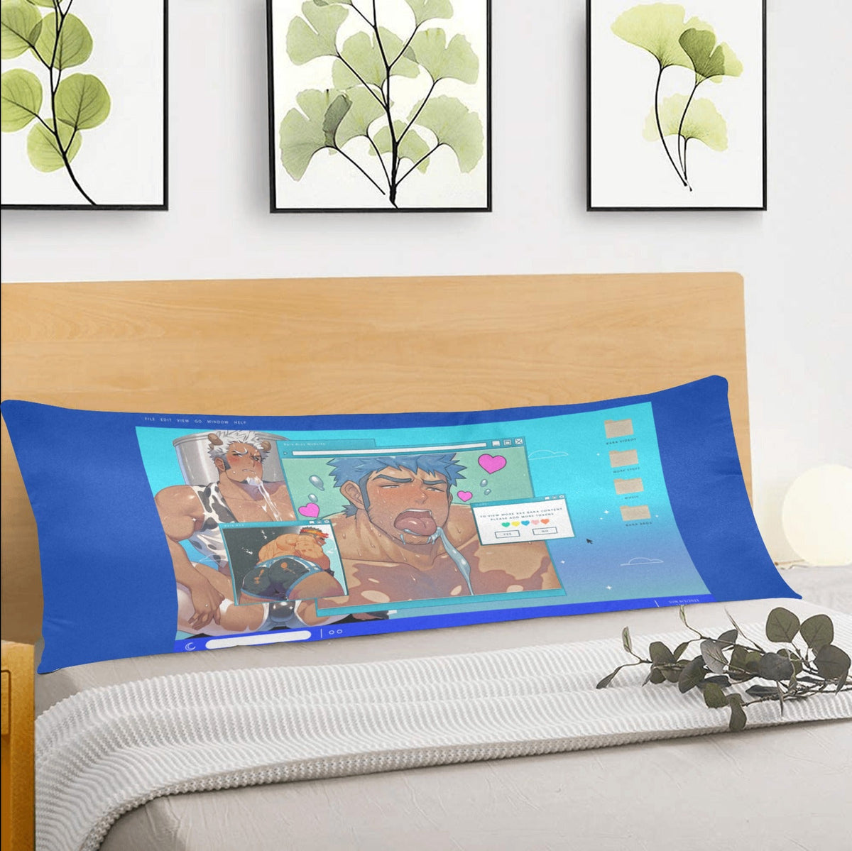 Bara Website Body Pillow Case 20" x 54" (Two Sides) - Barabros